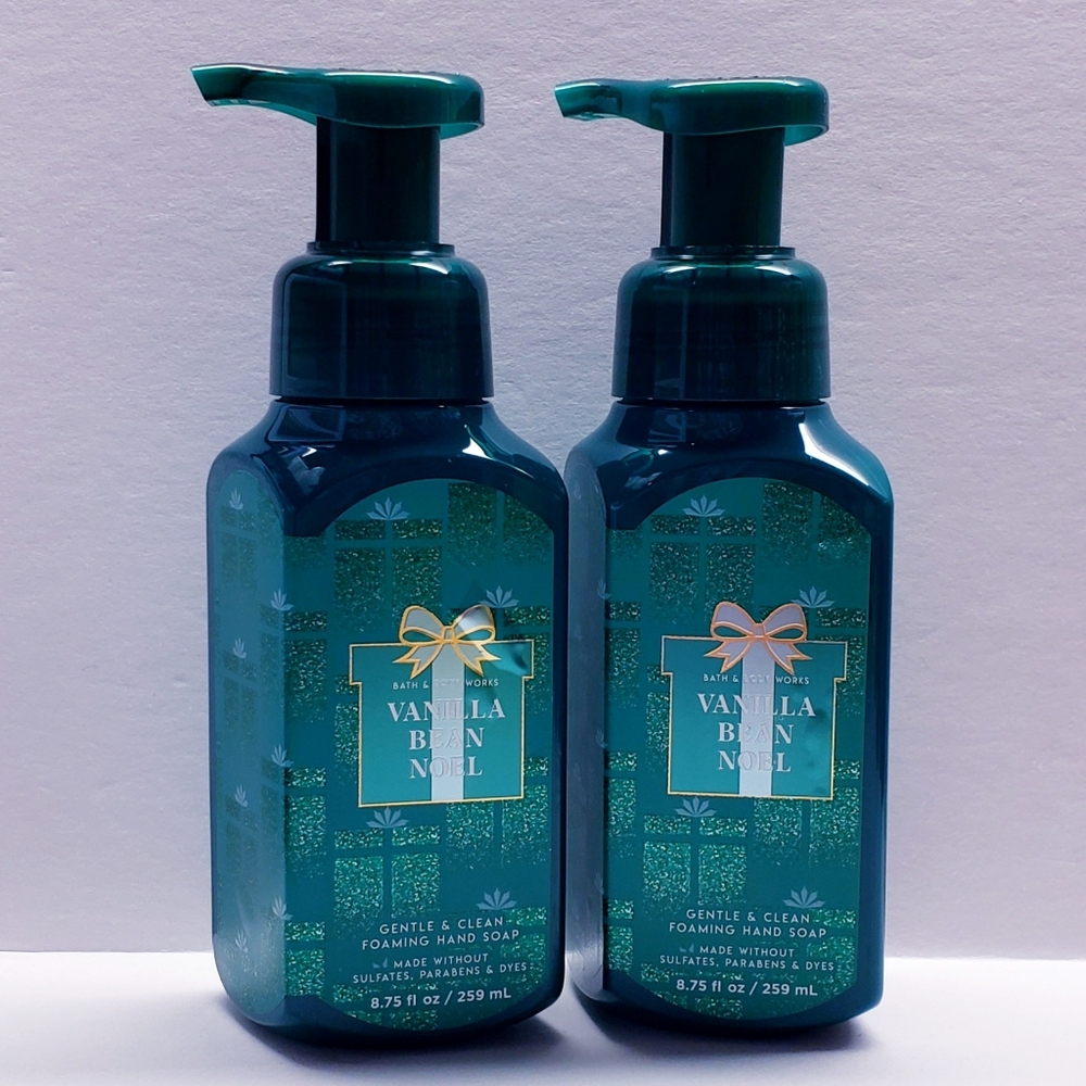 Bath & Body Works VANILLA BEAN NOEL Gentle Foaming Hand Soap, 8.75 oz (2 pcs)